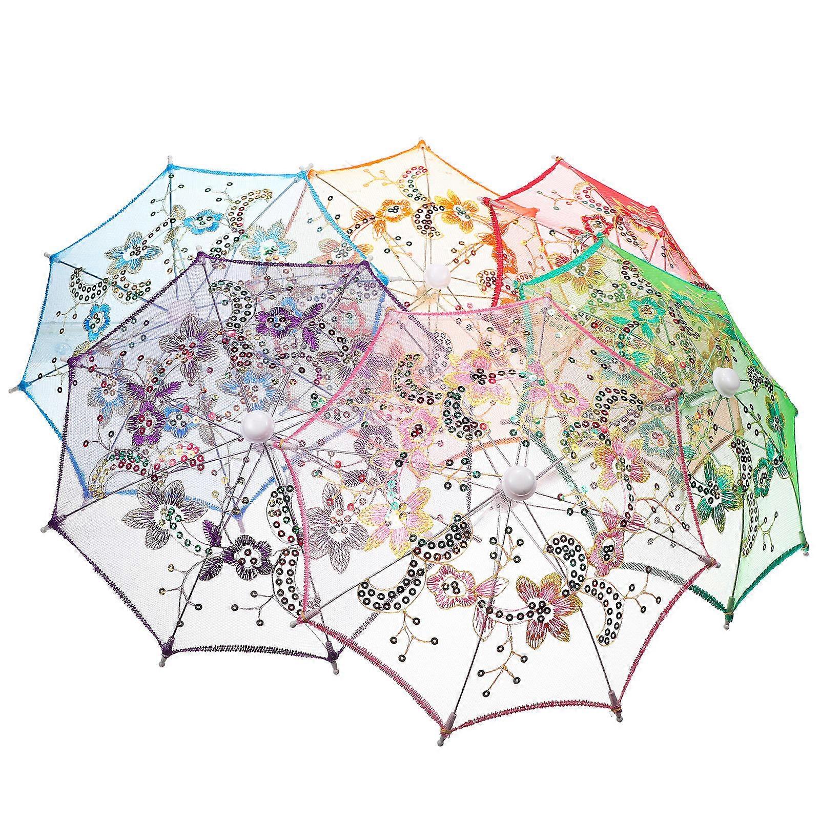 Tiny Wedding Lace Umbrellas for Photo Props Decoration 18Pcs Pack