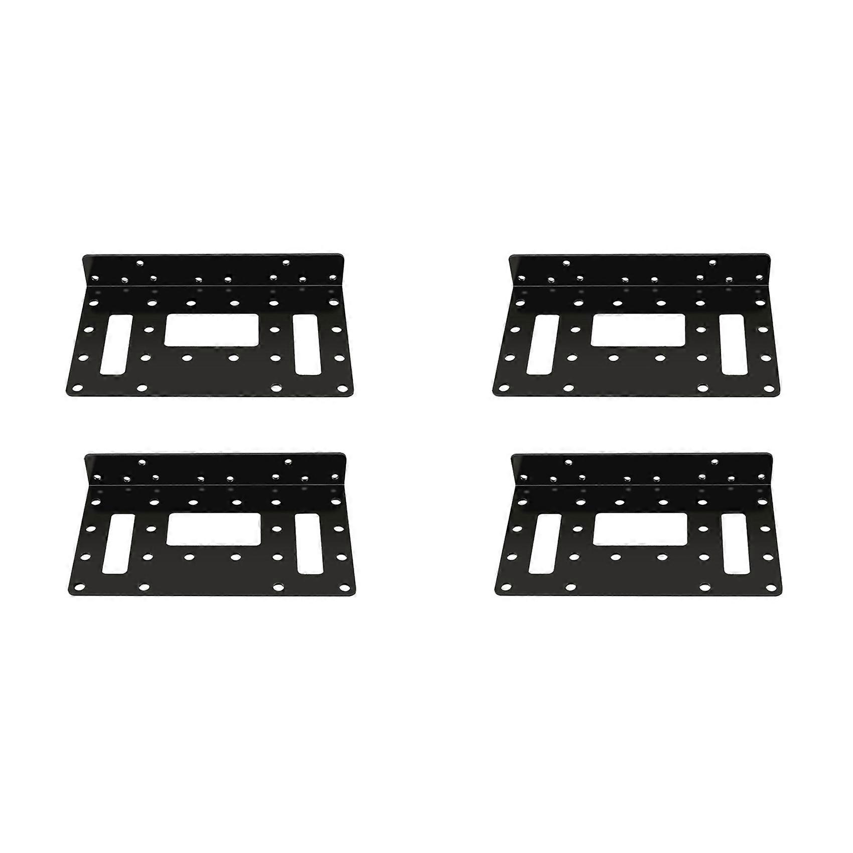4x Hard Disk Mounting Bracket Hard Drive Bracket for 2.5in/3.5in SAS/SATA HDD SSD DIY Storage Metal Hollowout Rack Shelf