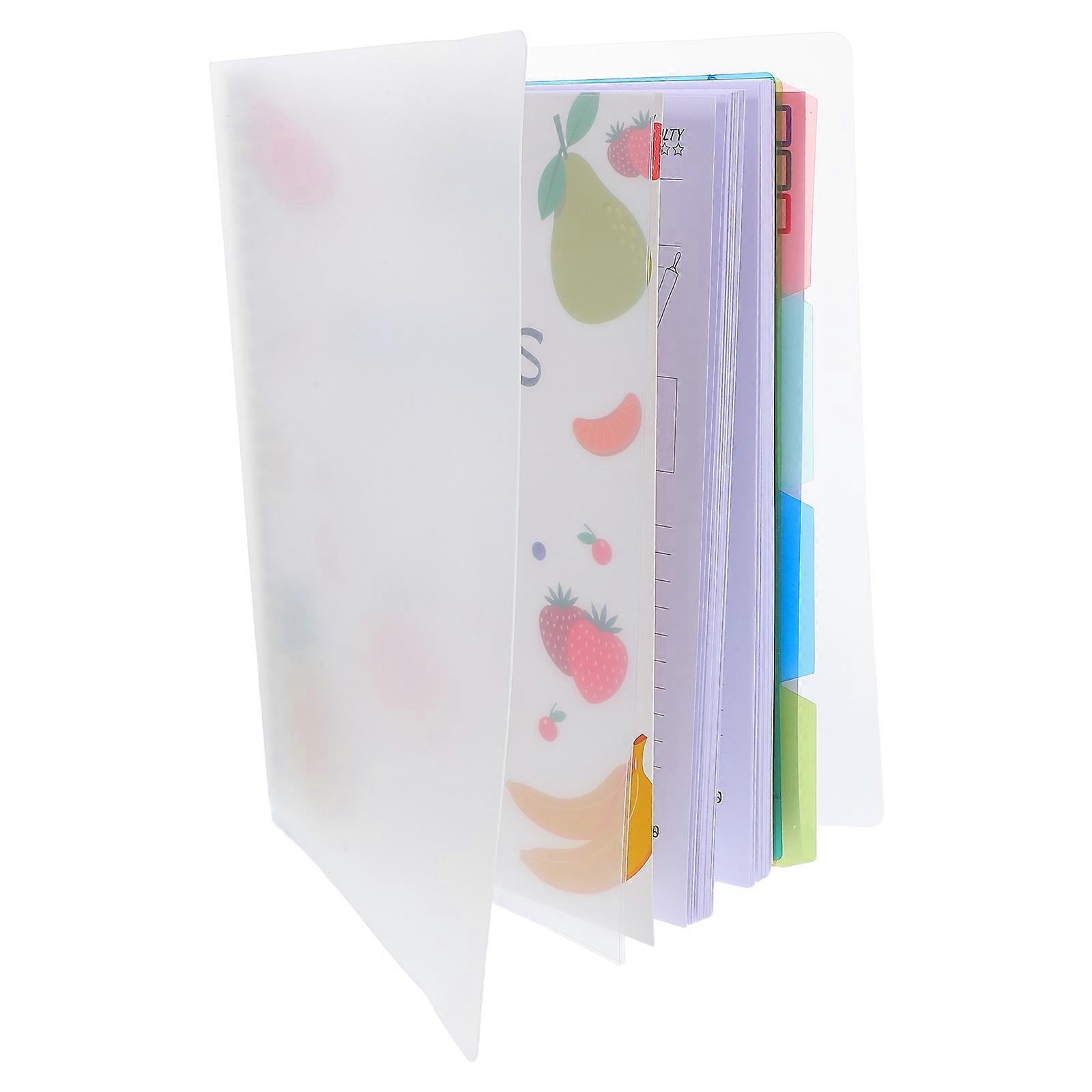 Recipe Planner Notebook for Office Use with Hard Plastic Cover