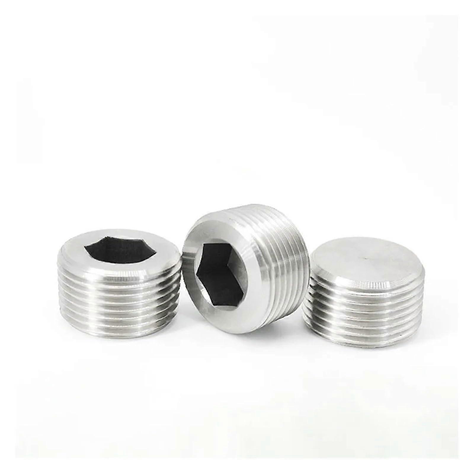 304 Stainless Steel Hexagon Socket BSPT NPT Male Countersunk End Fitting M4 M6 M8 M10 M12 M14 M16 M18 M20 x1.5 for Water Gas Oil