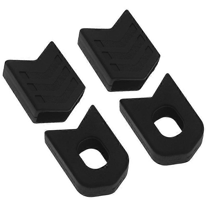 Couvercle de protection de manivelle de v��lo en Silicone, 4 pi��ces, universel, adapt�� au VTT, couvercle de manivelle Durable
