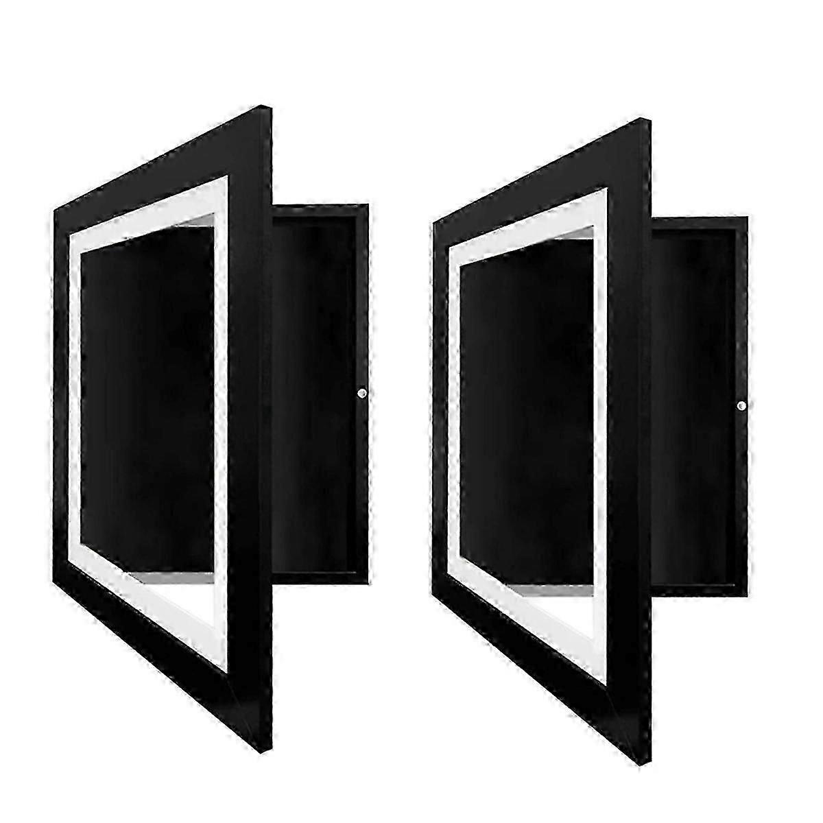 2 Pack Changeable Kids Art Frames, A4 Picture Frames Front-Opening for Artwork Display Storage
