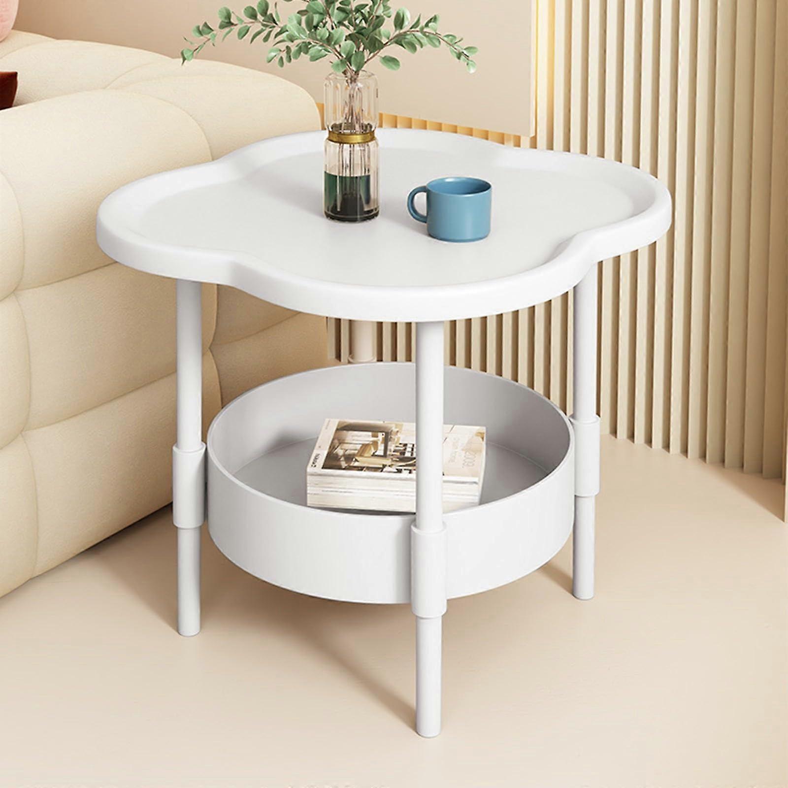 Small White Nightstand for Bedroom, Modern Bedside Table with SpaceSaving Design and Stable Frame