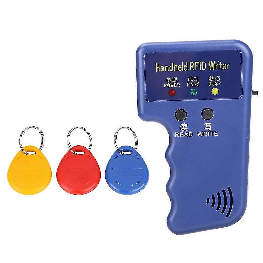 Handheld 125khz Rfid Duplicator Copier Writer Programmer Reader Em4305 Id Cards