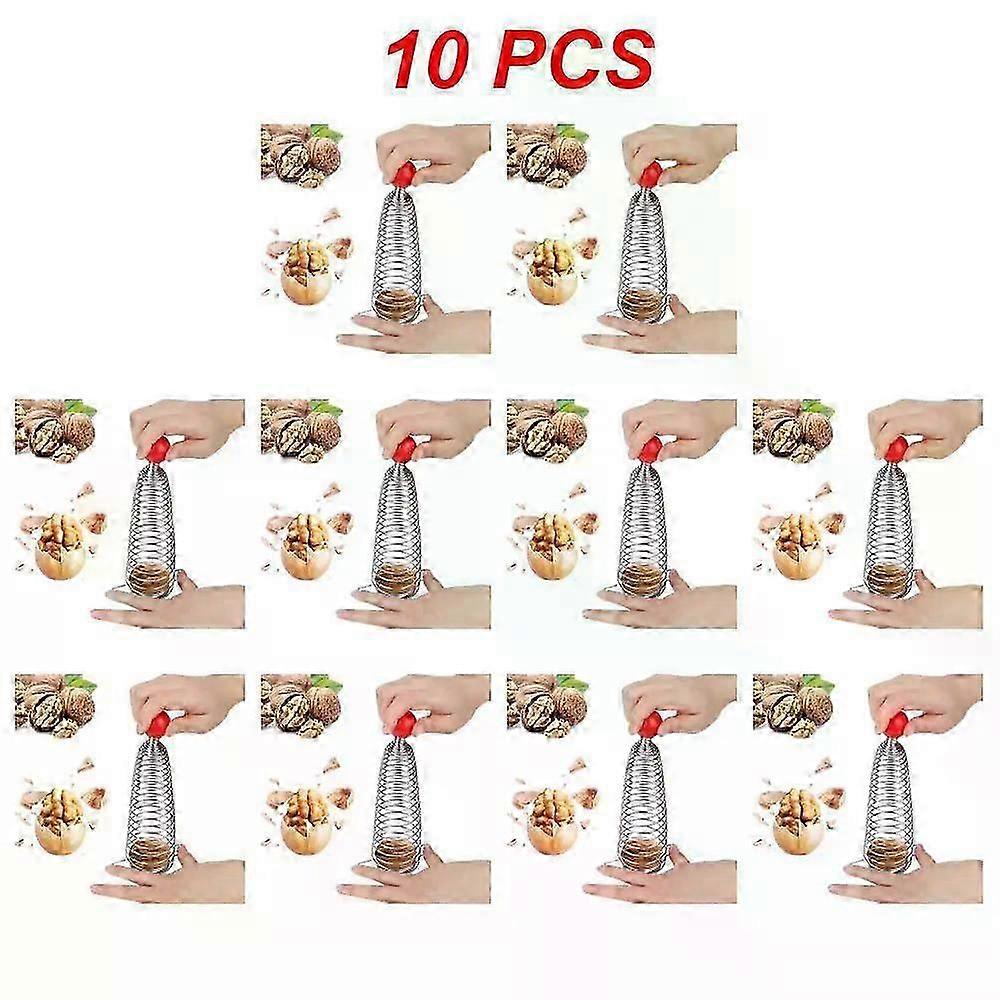 Creative Metal Spring Nutcracker Open Gadget Walnut Artifact Stainless Steel Nut Crackers Open Professional Walnut Tools