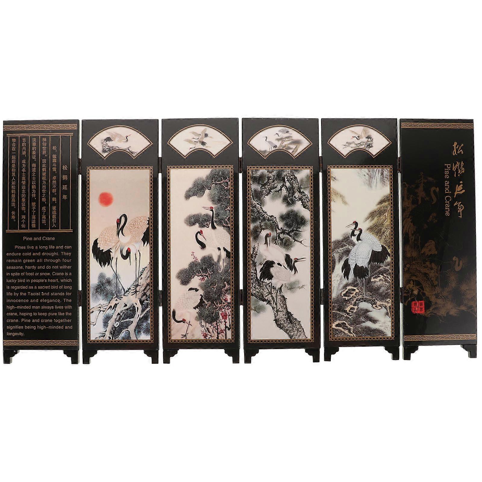 Traditional Chinese Antique Screen Folding Screen Table Decorative