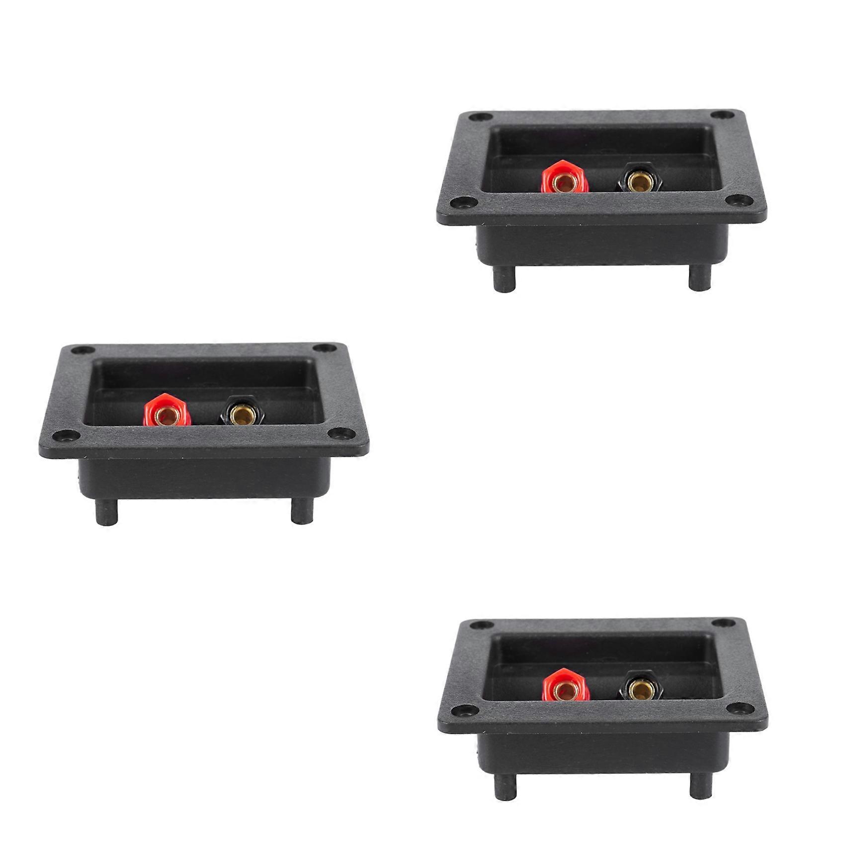3pcs 90x78mm Square Binding Post Type Speaker Box Terminal Cup Wire Connector Board