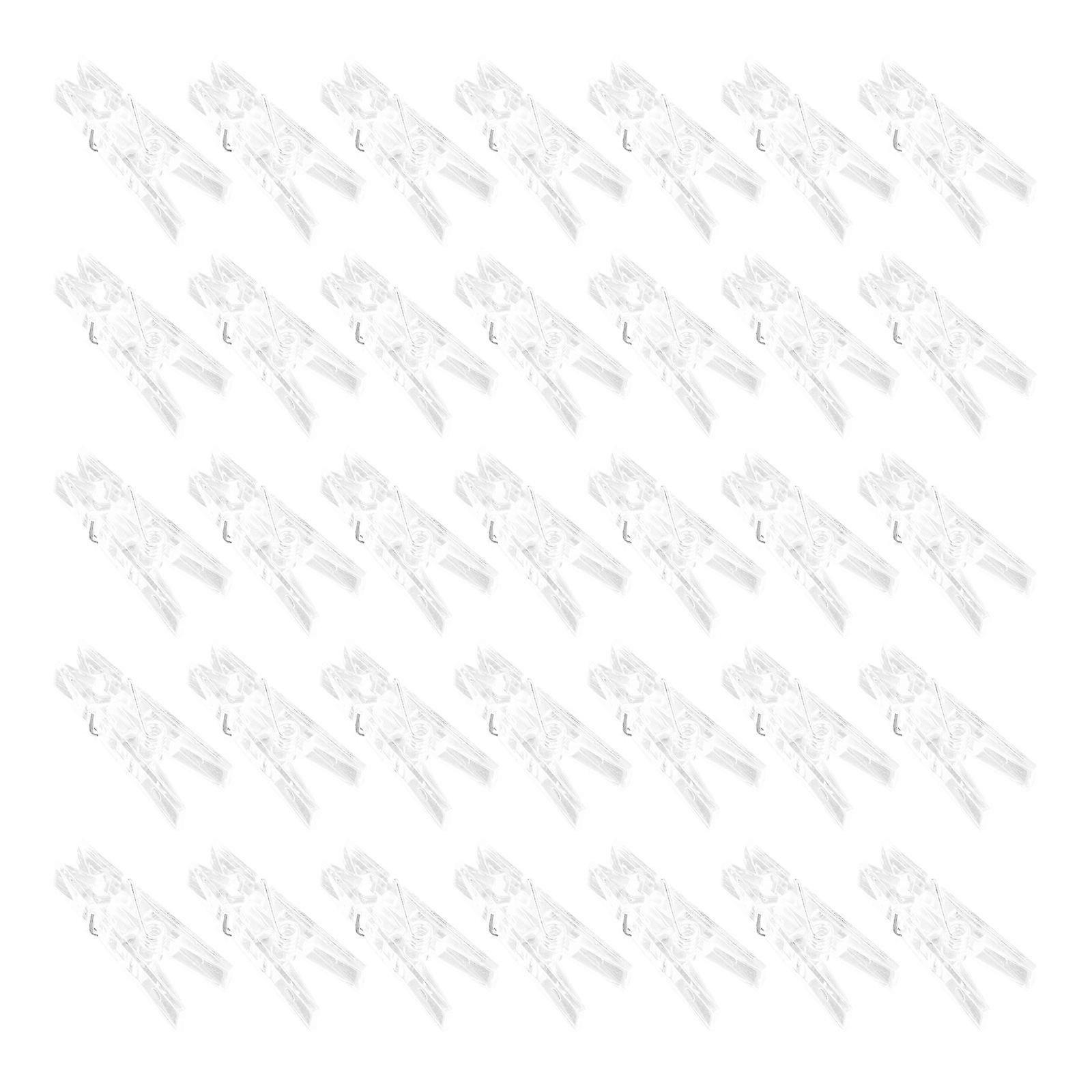 Plastic Lamp String Clamp for Decorative Use Transparent 100Pcs Photo Clip