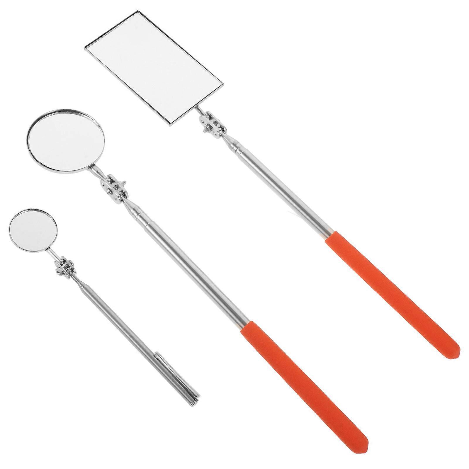 Adjustable Length Inspection Mirror High Clarity Firefighters 3Pcs