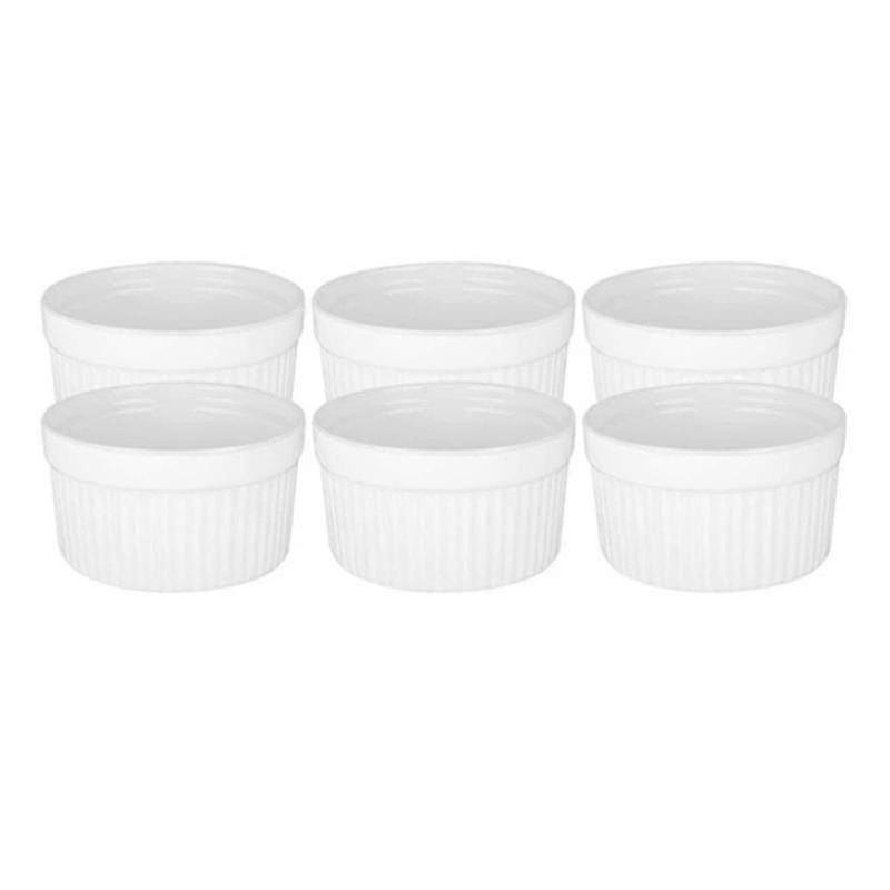 25-26 6pack 3 Inch Ceramic Ramekins Porcelain Souffle Cup