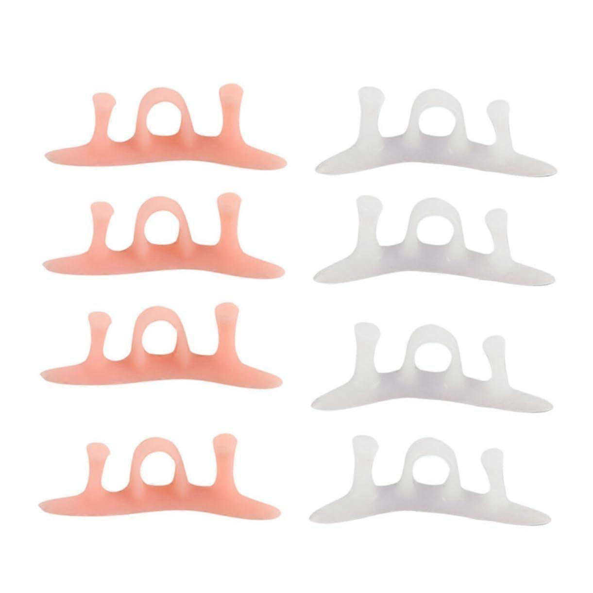 Toe Separators Gel Toe Spacers for Alignment Support and Pressure Relief, 4 Pairs for Daily Use