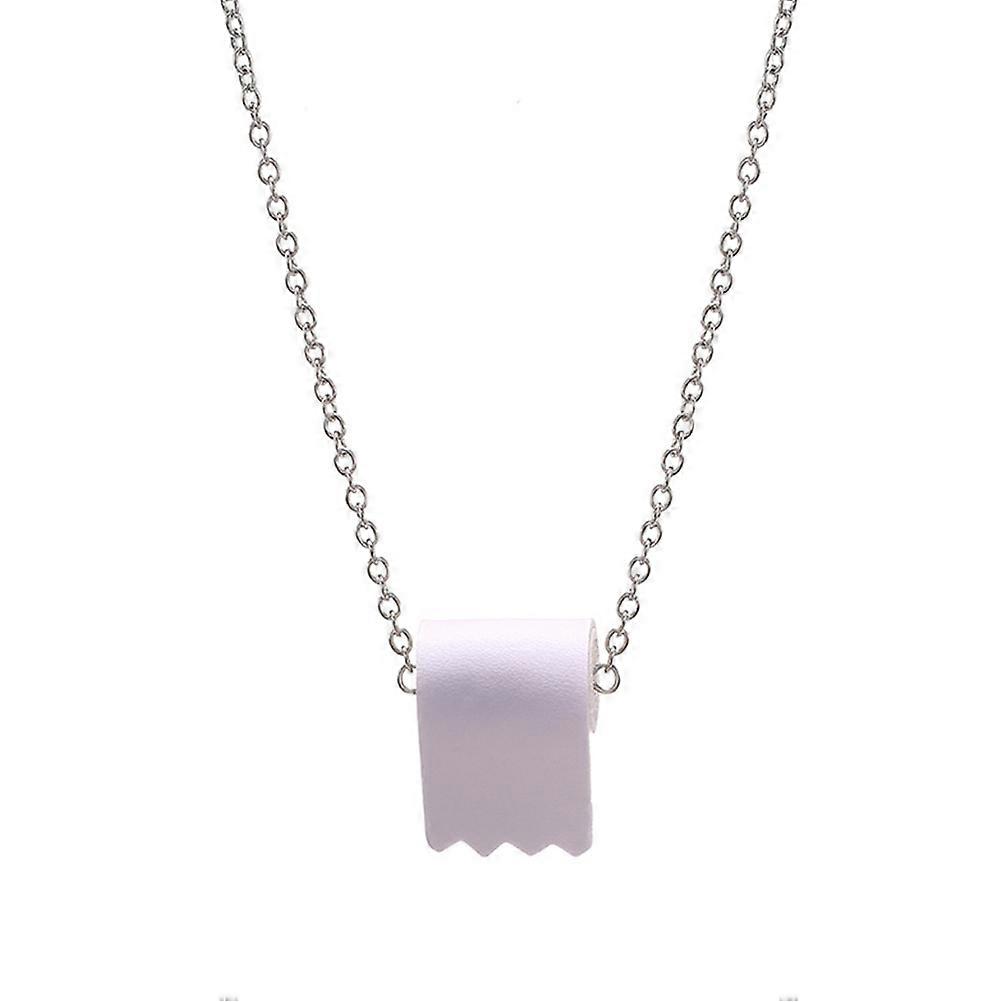 White Ear Hook Earring Necklace Set for Decoration 1Set