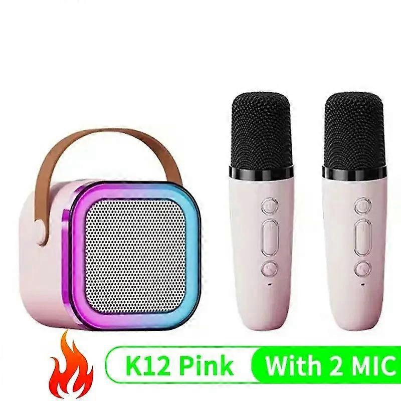 Portable Karaoke Machine Bluetooth Speaker System With Wireless Microphones,