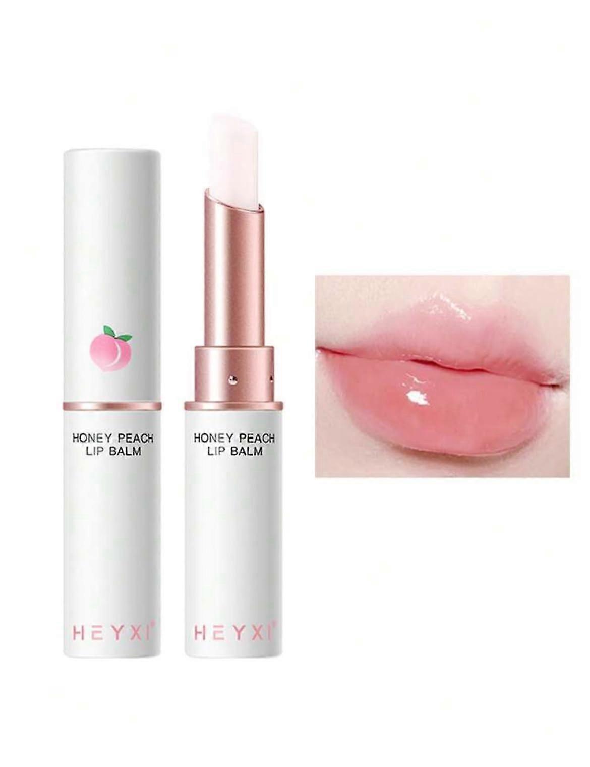 Color Changing Lip Balm with Custom Peach Tint, Long Lasting Moisturizing Hydration