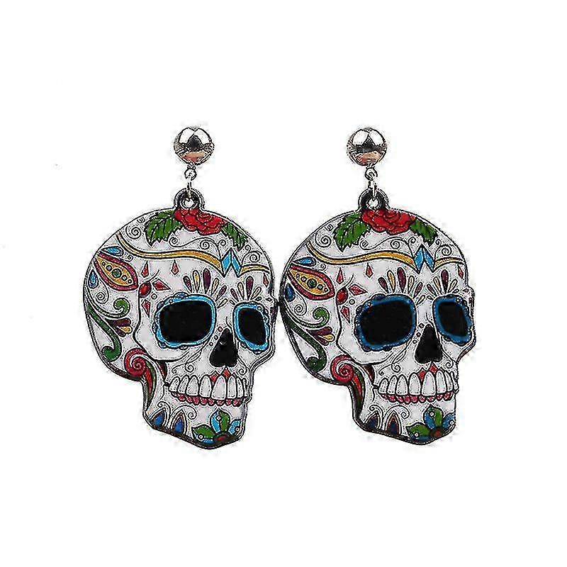 Halloween schelet acrilic craniu cercel Dangle Drop bijuterii de moda
