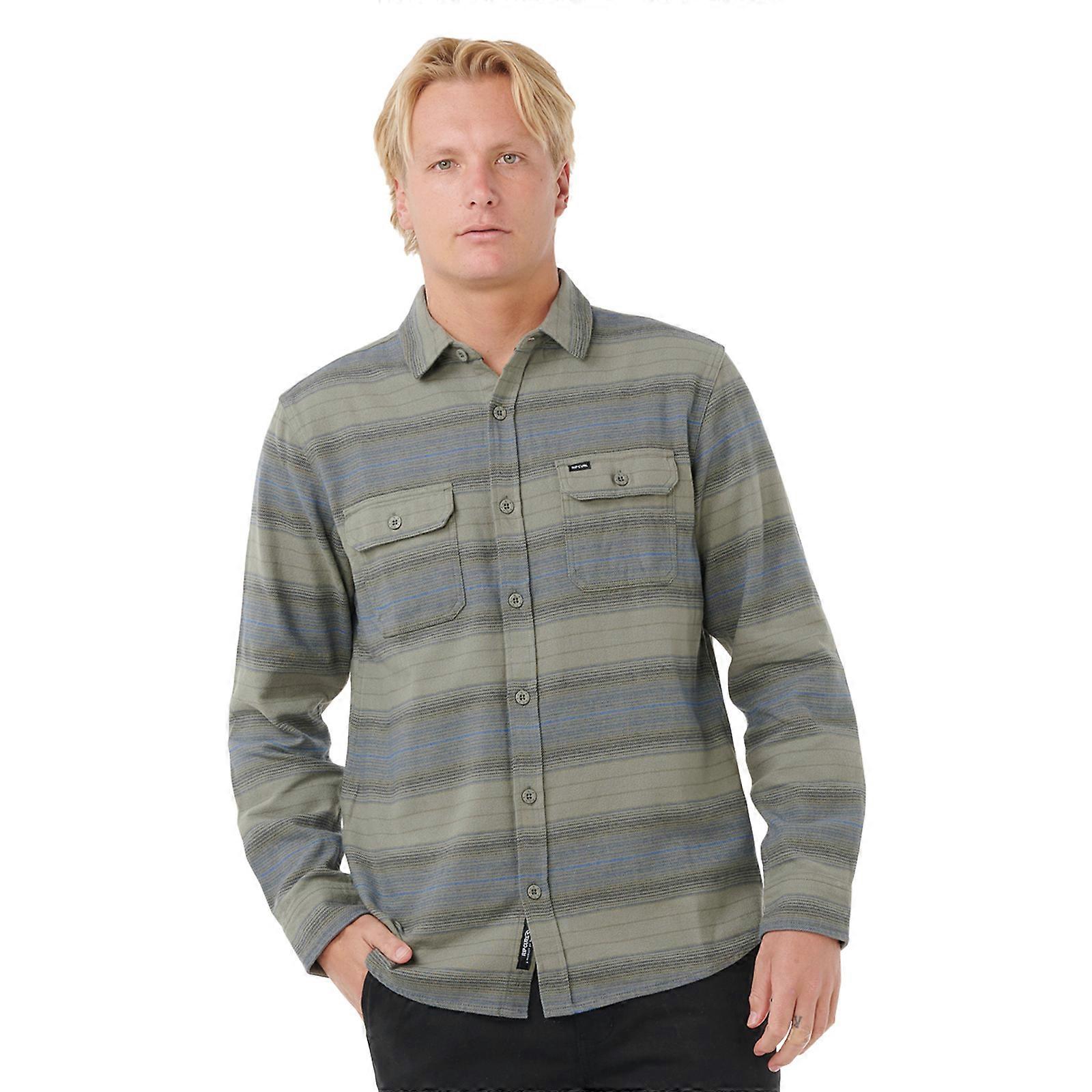 Rip Curl Mens Line Up Flannel Long Sleeve Shirt