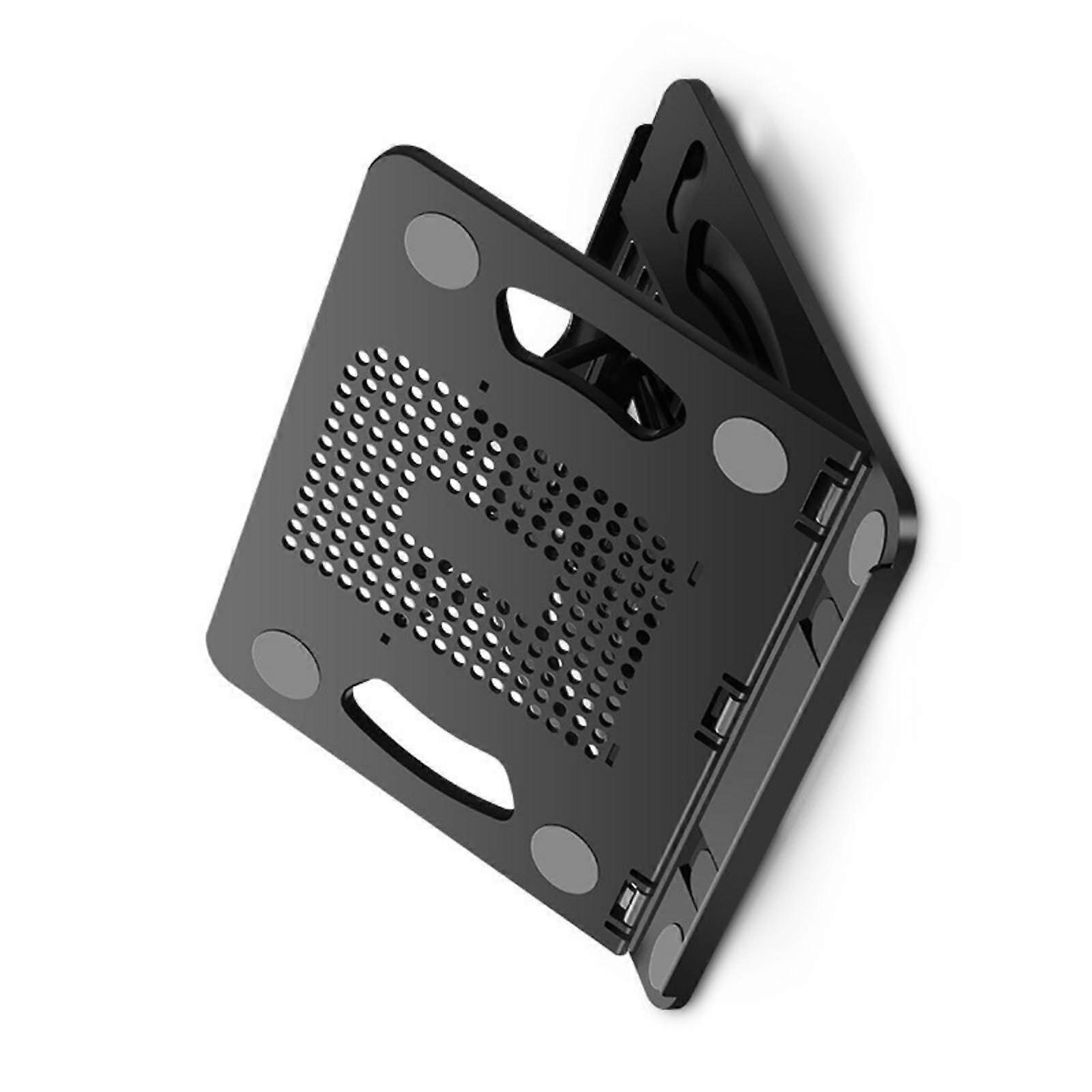 Adjustable Laptop Stand for Desk with 360° Rotating Base, Foldable Metal Holder for Cooling
