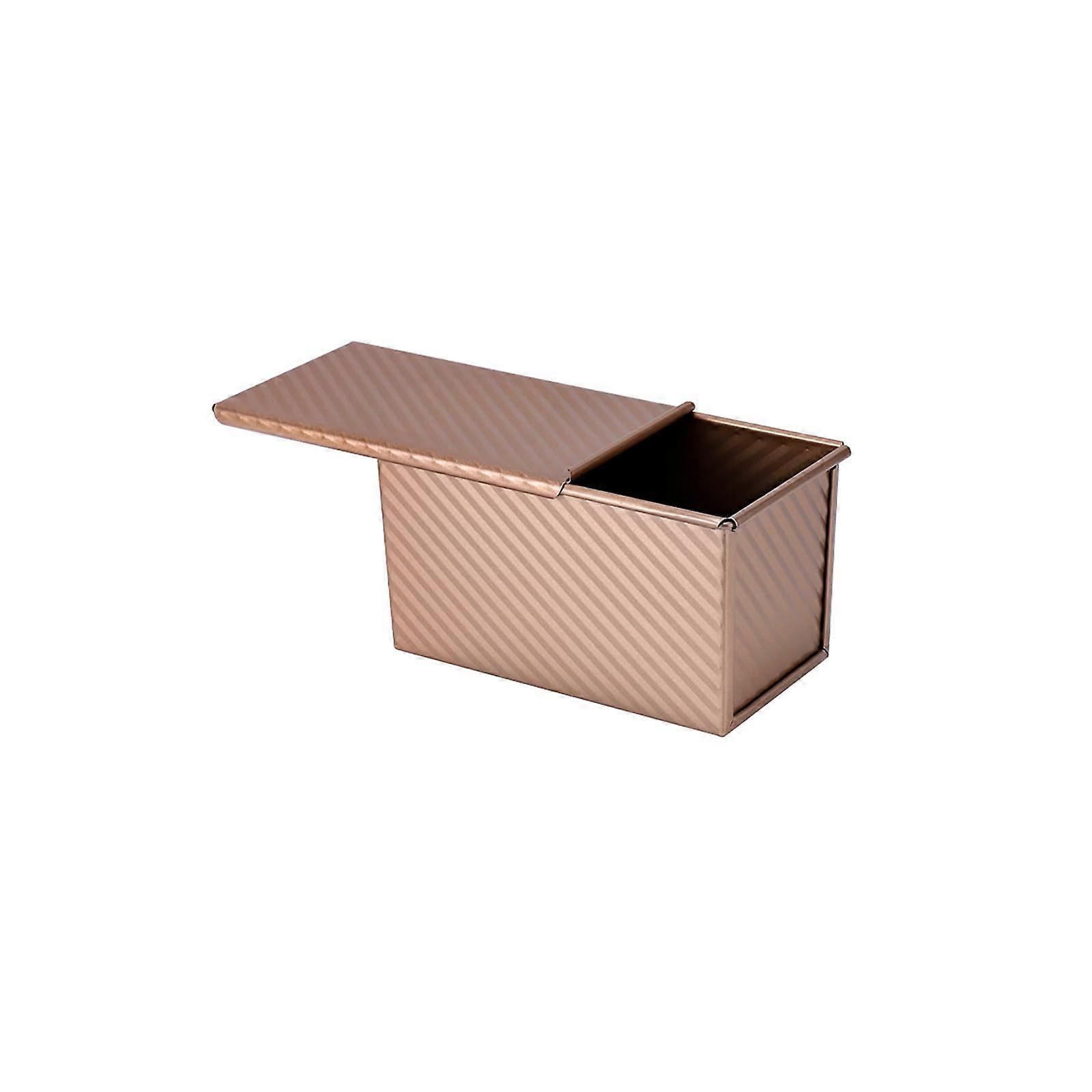 Small Non Stick Pullman Loaf Pan 0.5 lb Carbon Steel Mini Bread Pan for Baking