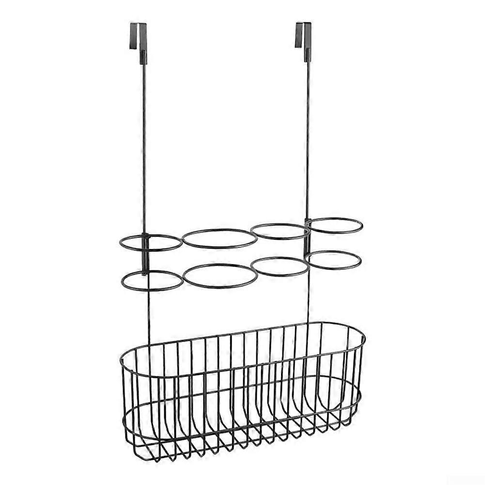 Wall Mounted Hair Dryer Holder with Multi Functional Storage for Bathroom Styling Tools