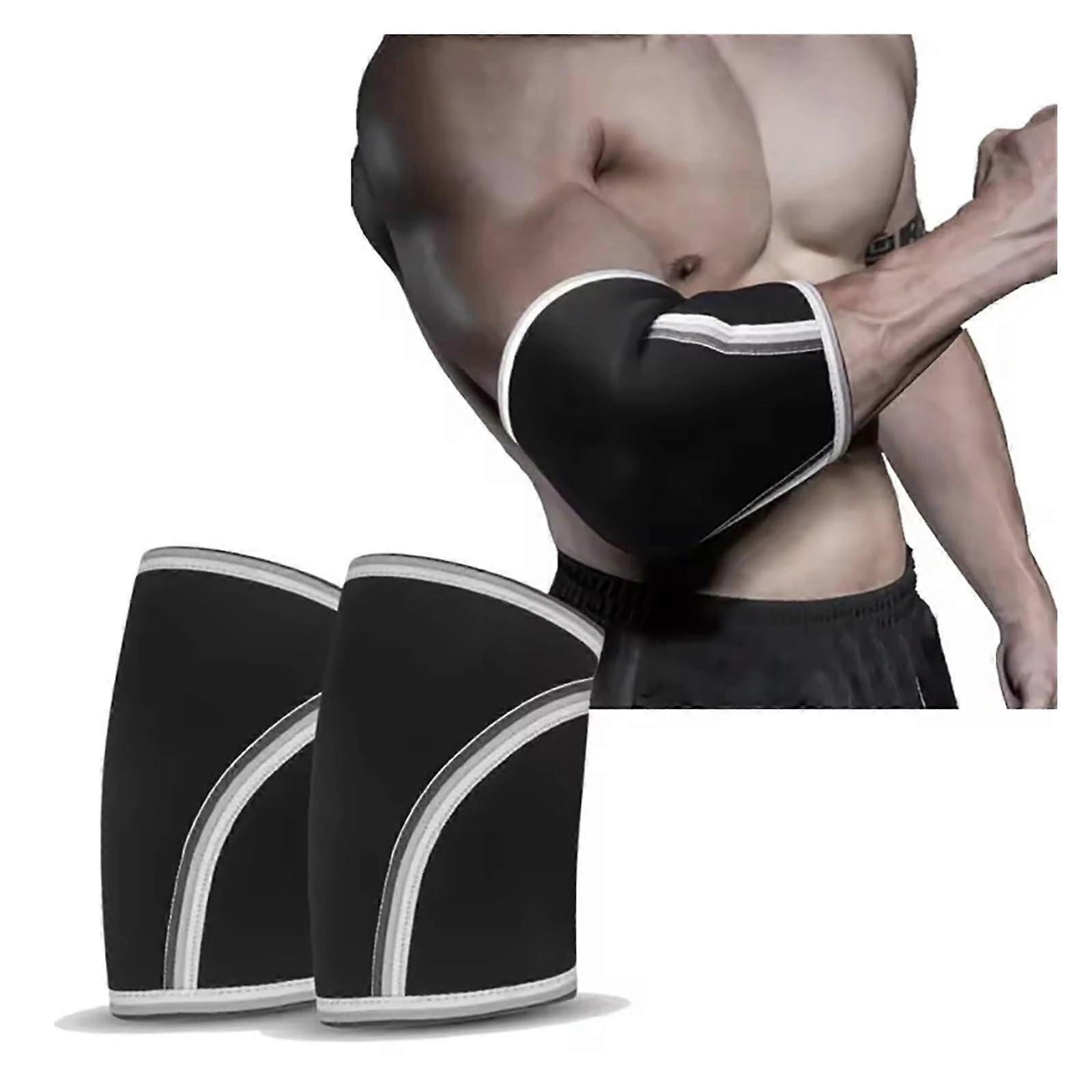 XXL Elbow Support Sleeves with Impact Resistant Padding for Weightlifting and Powerlifting