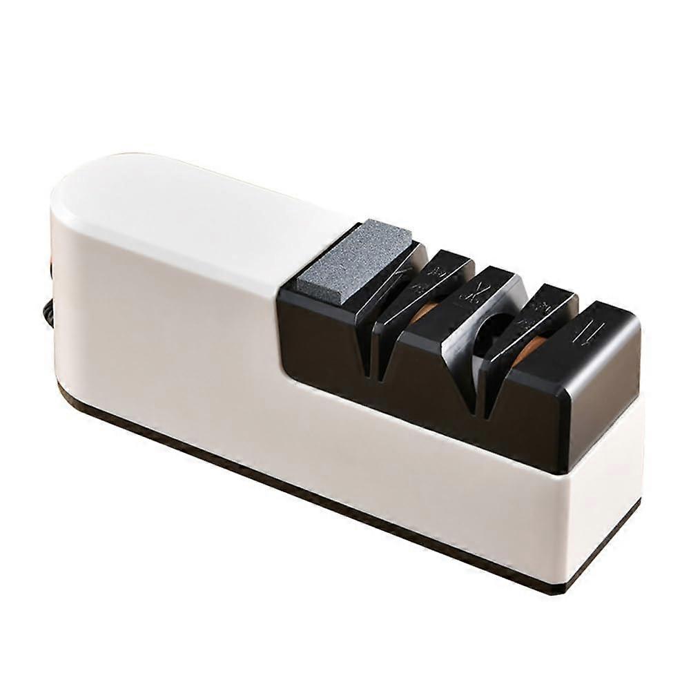 Electric Knife Sharpener, 5 in 1 Sharpening System for Straight Blades, Quick  and Precision Grinding