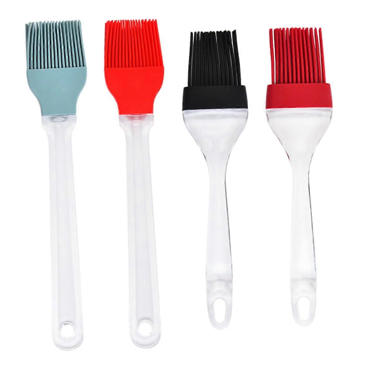 4pcs  Temp Resistant Silicone Basting Brush Set for BBQ Baking Pastry Dishwasher Safe