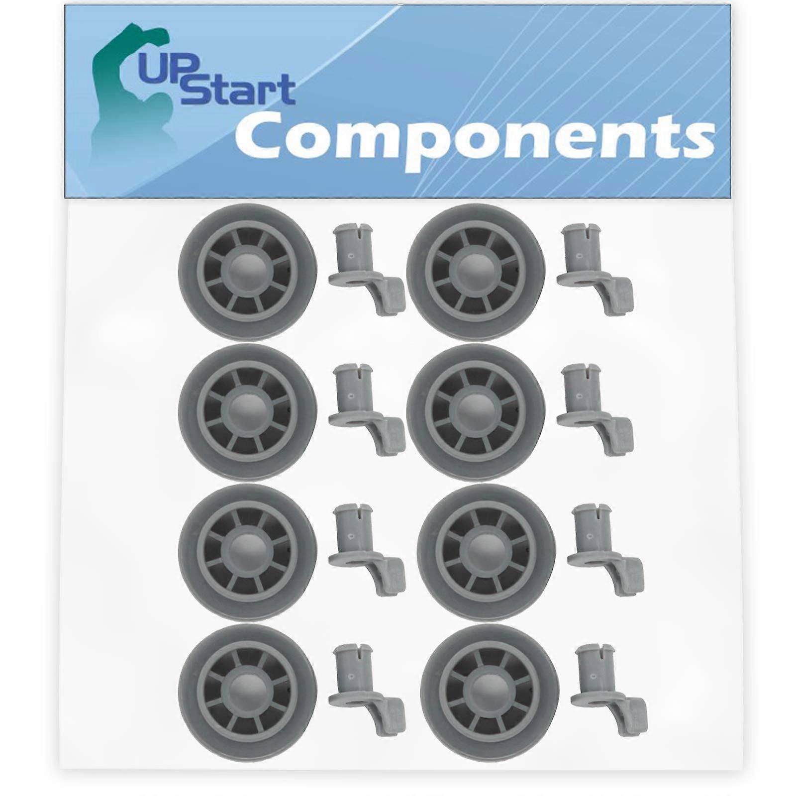 8Pack 165314 Dishwasher Lower Rack Wheels Replacement, Durable Rollers for Bosch SHV46C03