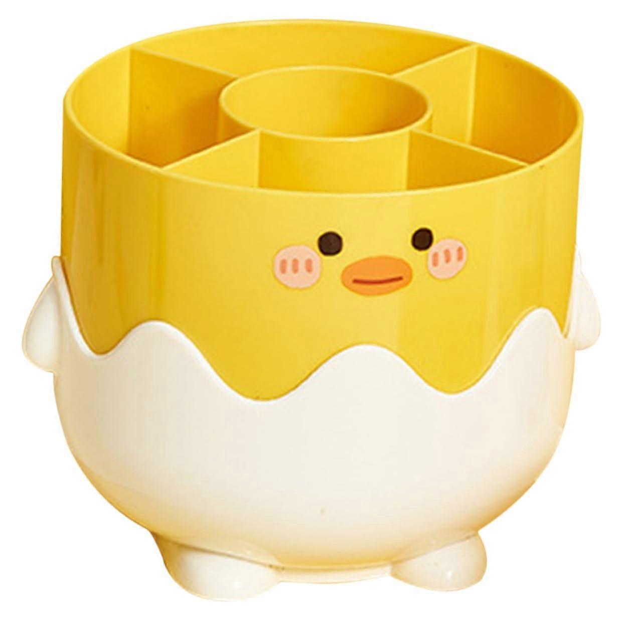 Cute Chick Makeup Brush Holder and Desk Organizer for Compact Cosmetic Storage