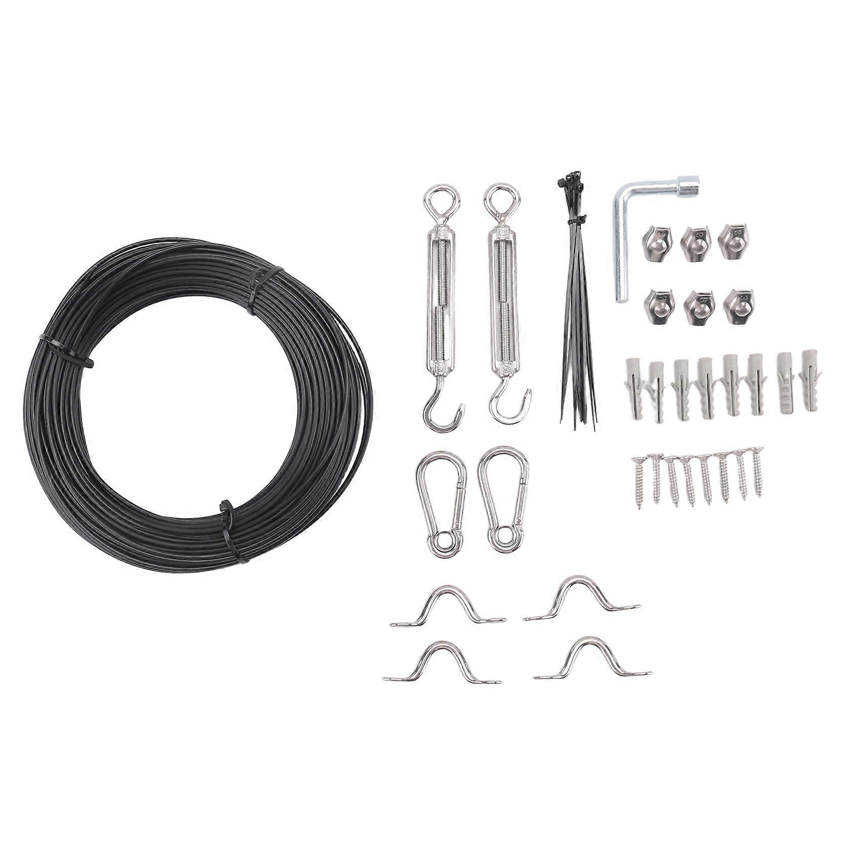 Outdoor String Light Hanging Kit, 200 Ft. Hanging Rope Cable