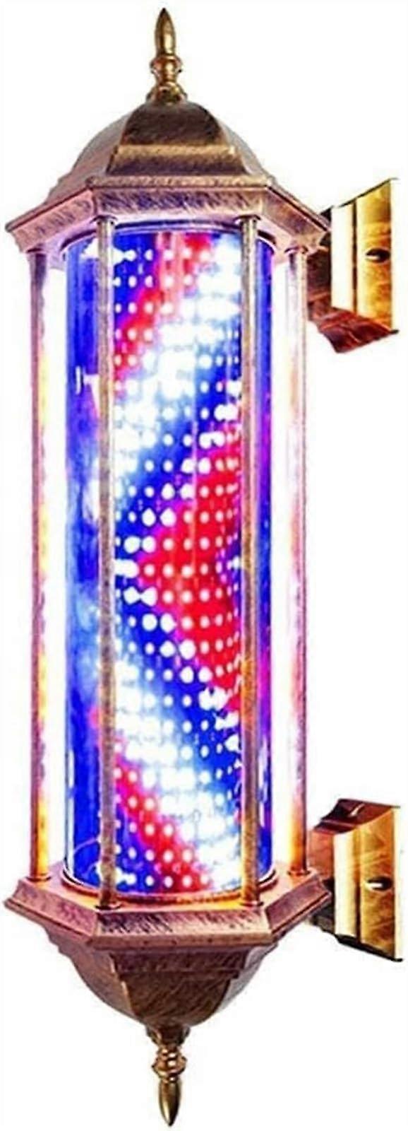 Barber Pole Light LED Waterproof WallMounted Bright MultiColor Energy Saving Roman Style A B