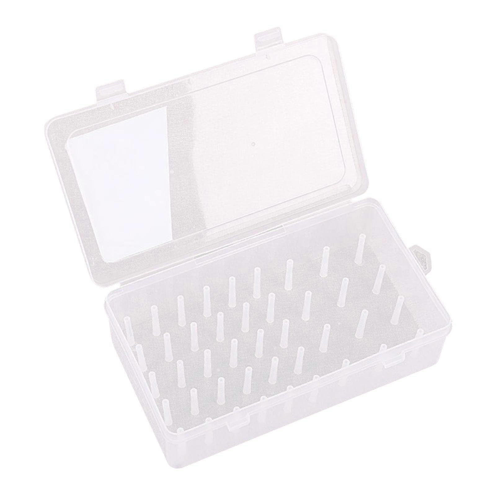 Thread Organizer Box with 42 Slots Clear Sewing Storage Case for Spools and Crafts DustProof