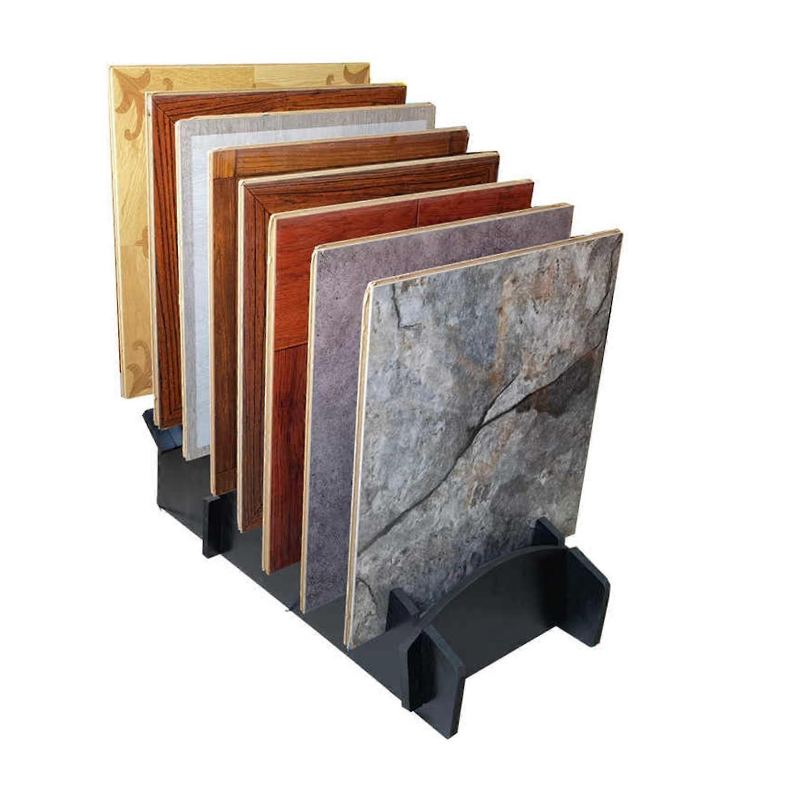 Floor Tile Display Stand with 25mm Slots, Large Capacity Ceramic Tile Sample Rack for Showrooms