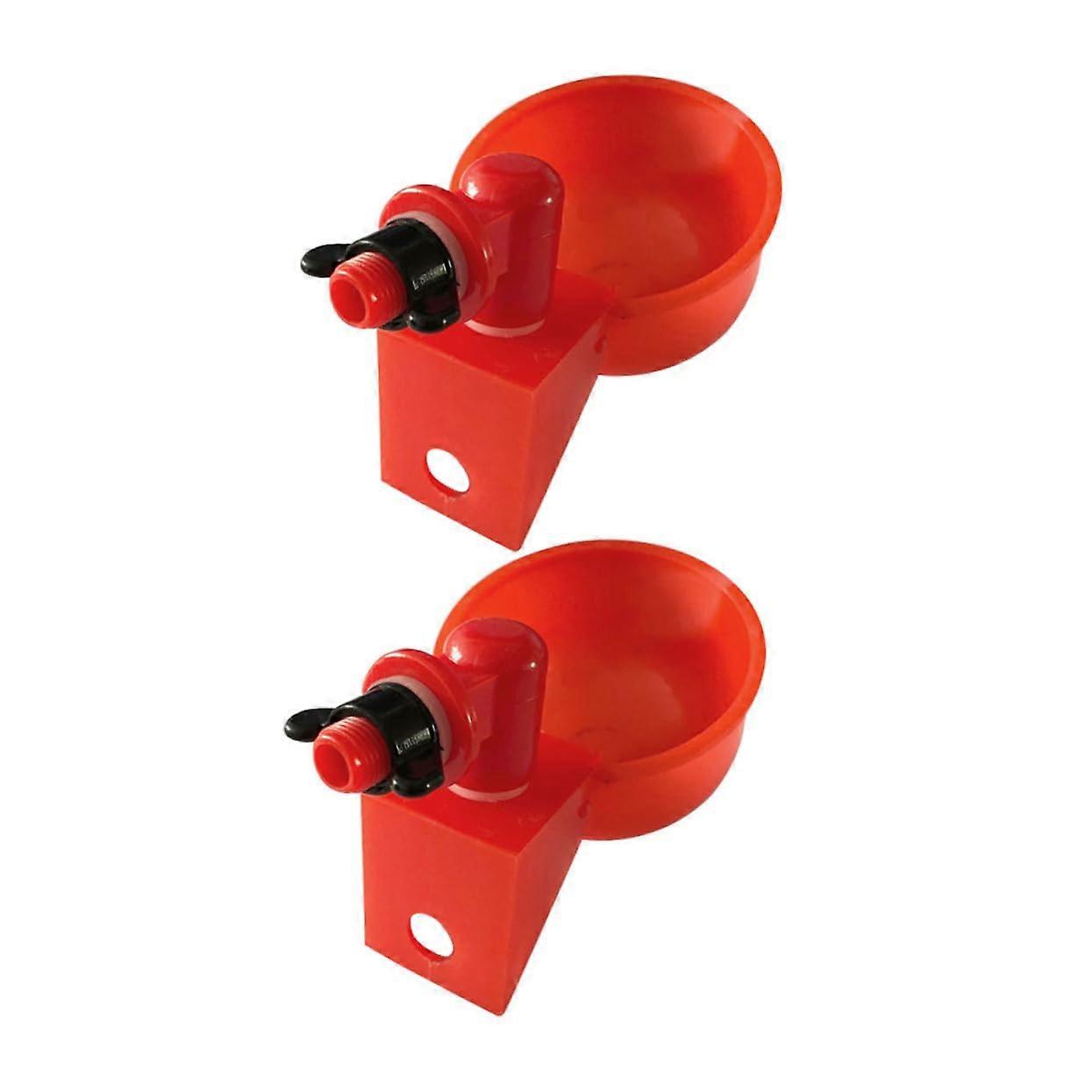 2pcs Automatic Chicken Waterer Poultry Drinking Cups for Farm Birds Quail Reusable Feeder