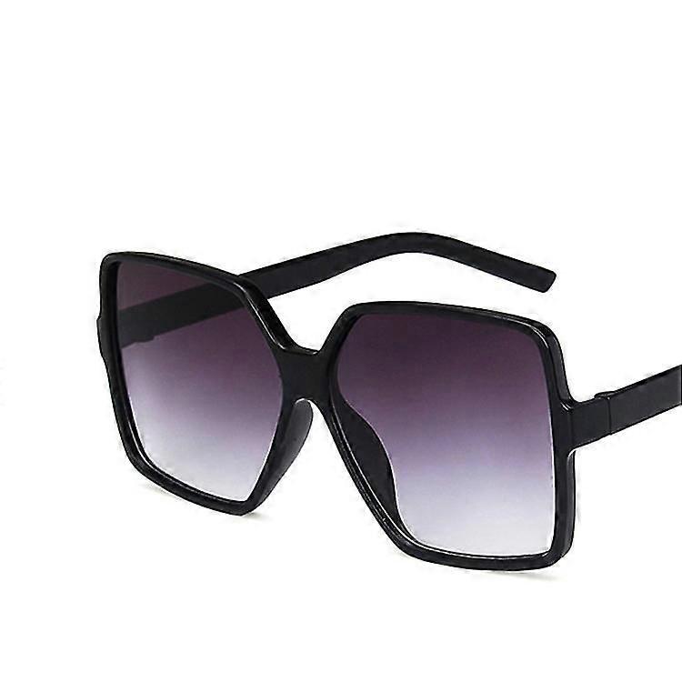 Oversized Square Flat Top Sunglasses Large Black Square Women Uv400