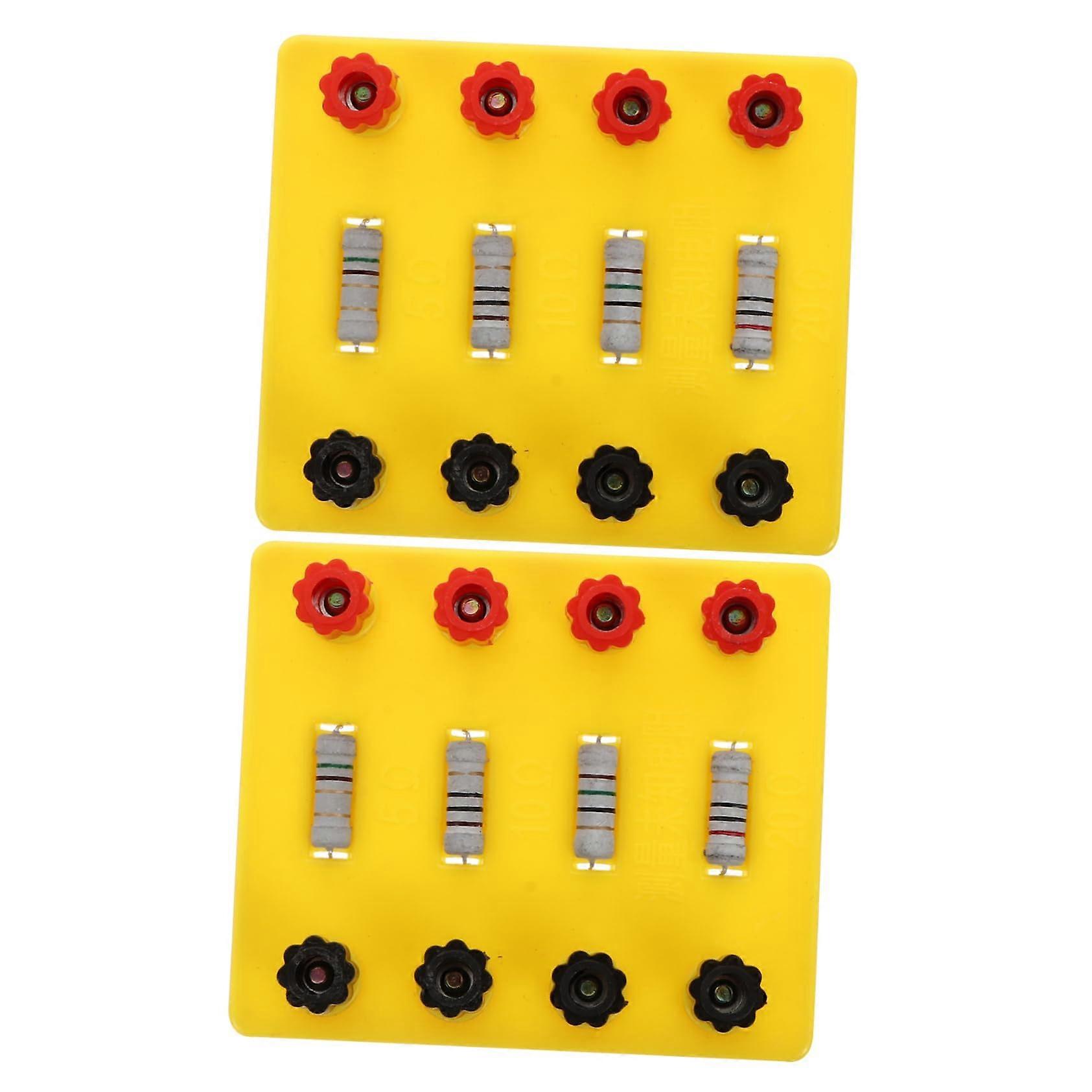 2pcs Physics Lab Resistor Set, Durable Fixed Value Resistor for School Experiments and Teaching