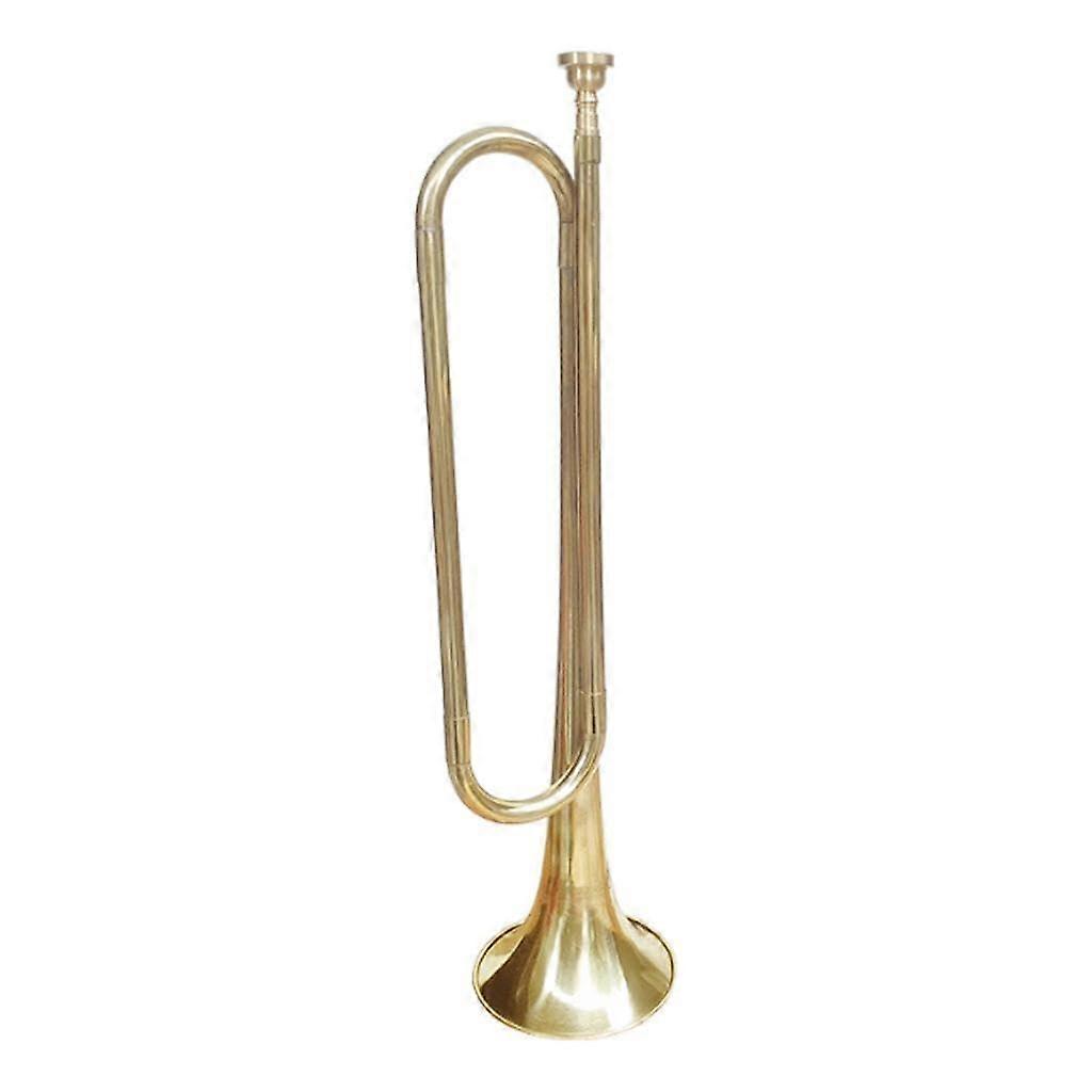 Brass Bb Bugle 47cm for Beginners with Clear Tone and Durable Build for Marching Band