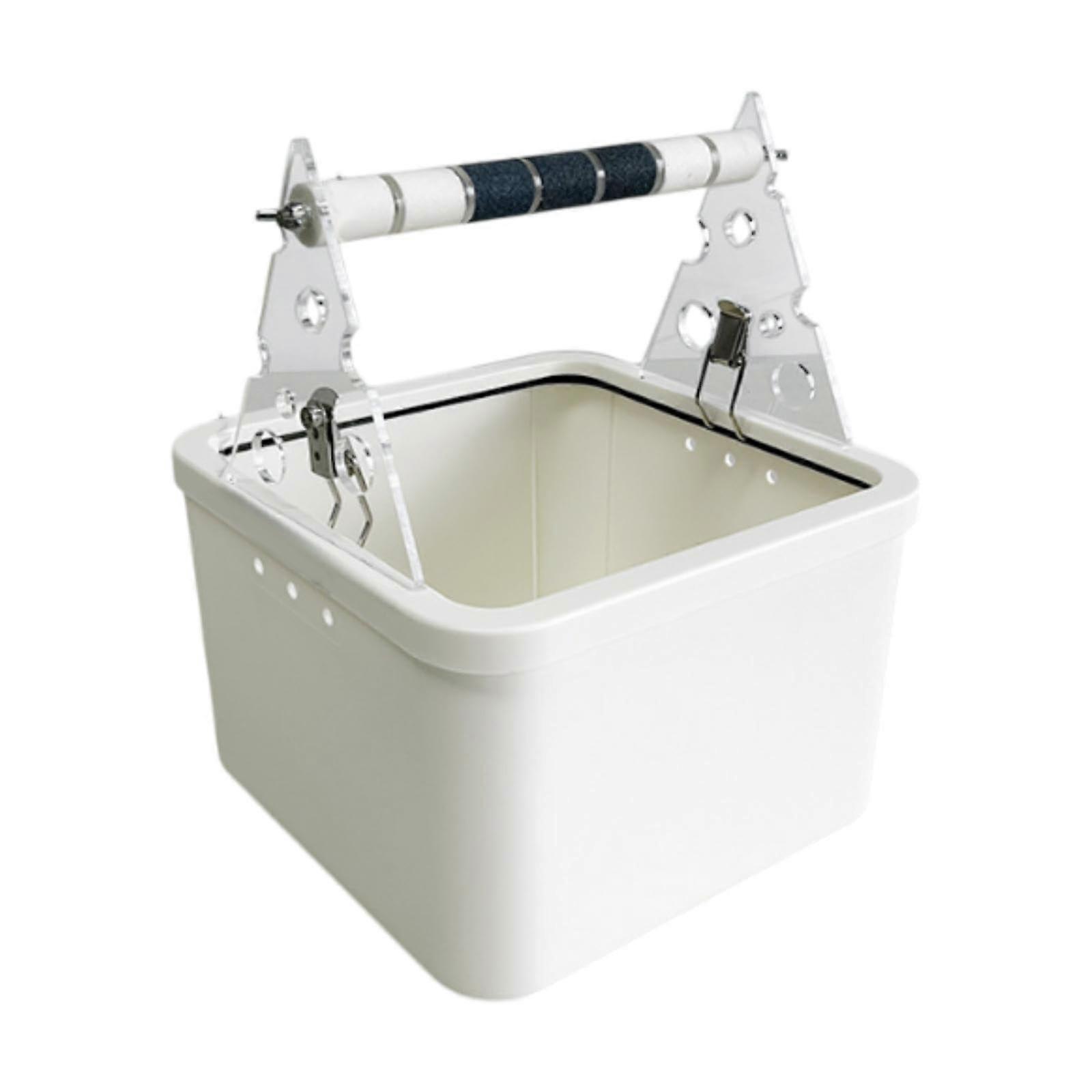 Parrot Training Perch with Easy Clean Acrylic Bird Stand for Tabletop Potty Training and Play