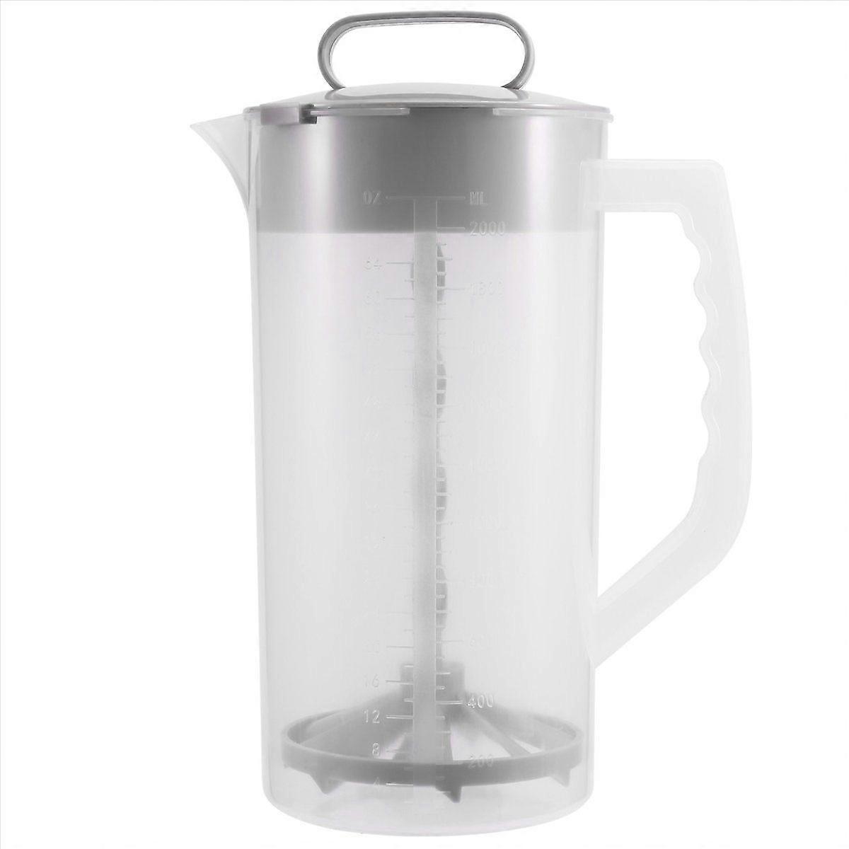 Mixing Pitcher for Drinks,2 Quart/64oz Plastic Water Pitcher with Lid