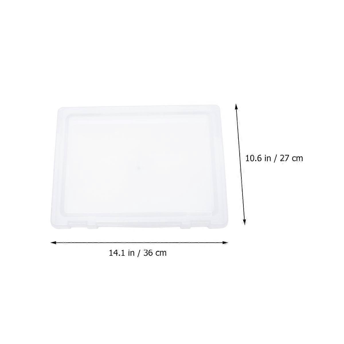 Document Storage Box Transparent Storage Box for Document with 1 Portable Case