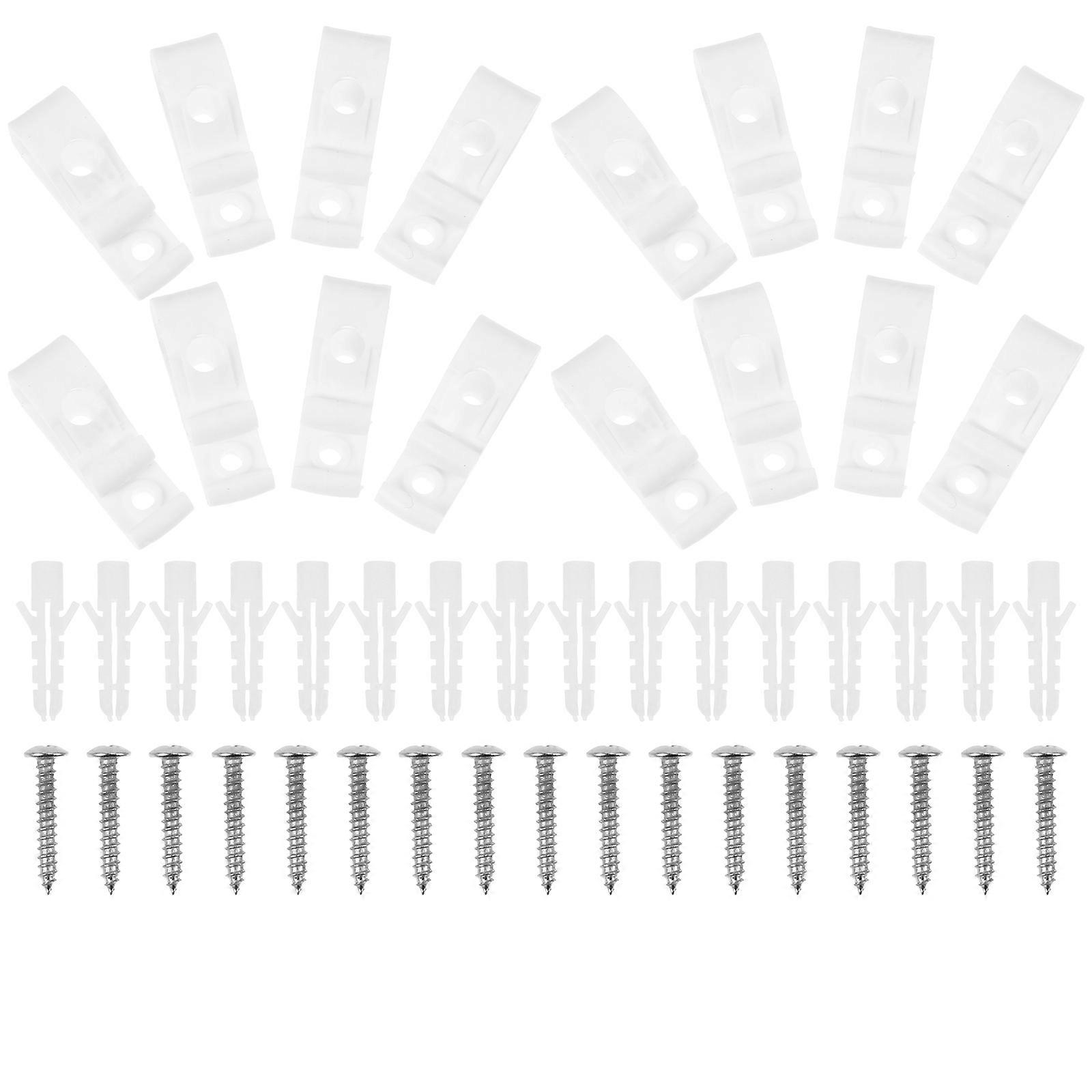 Blinds Roller Hook Window Blind Loop for Home 16Sets White Plastic Clips