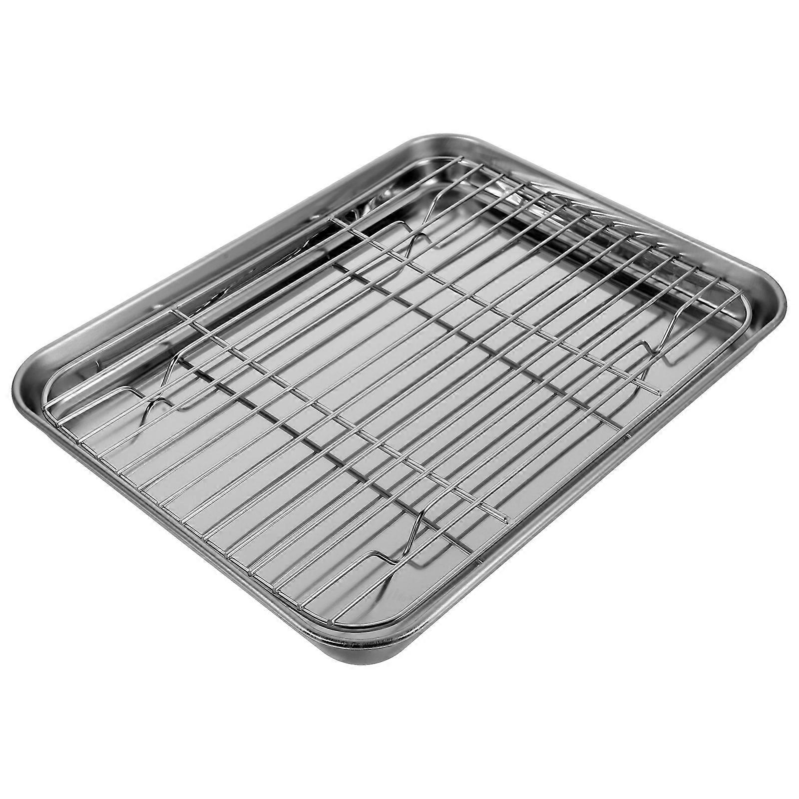 Rectangular Baking Tray Set Picnic 26x20x2.5cm Cooling 2Pcs
