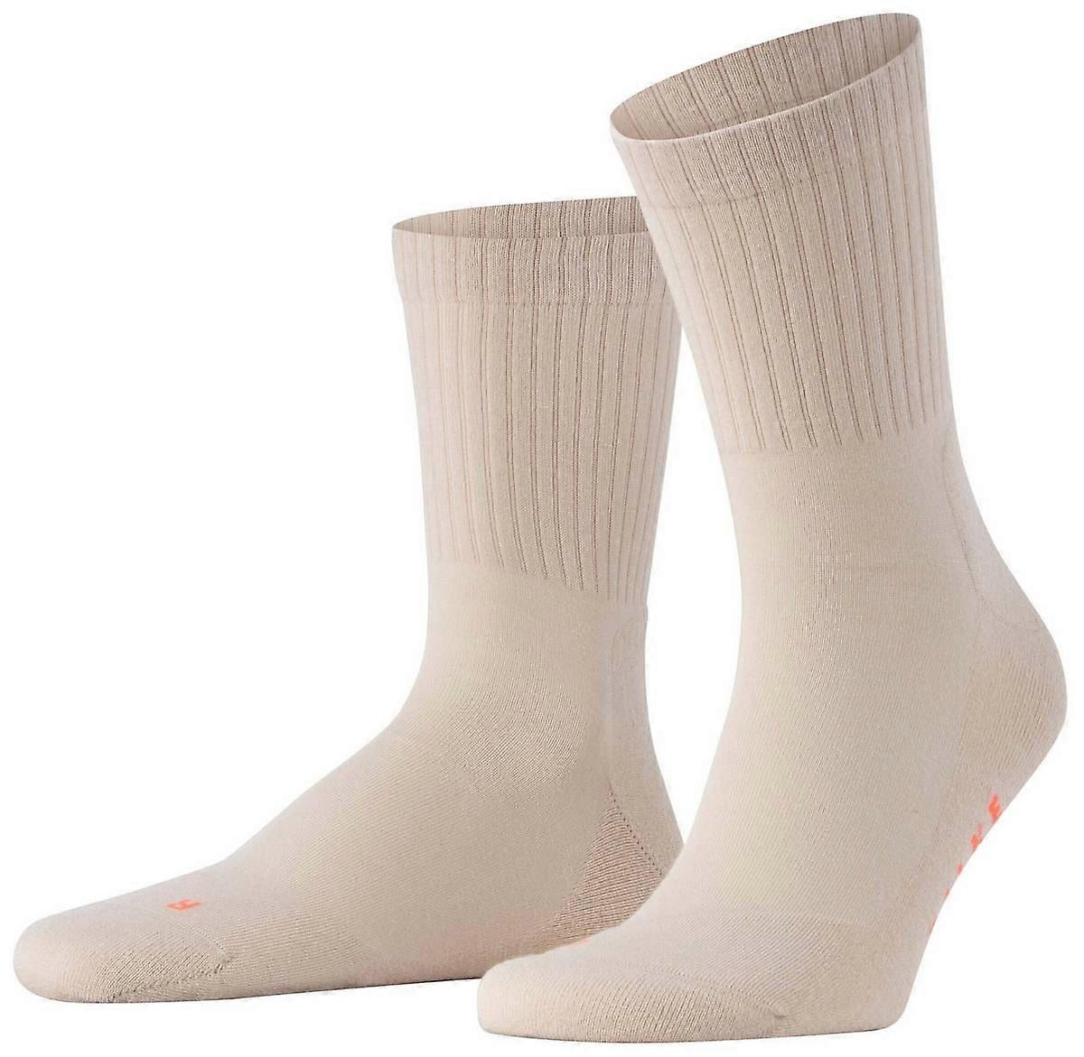 Falke Run Rib Crew Socks - Cream Beige