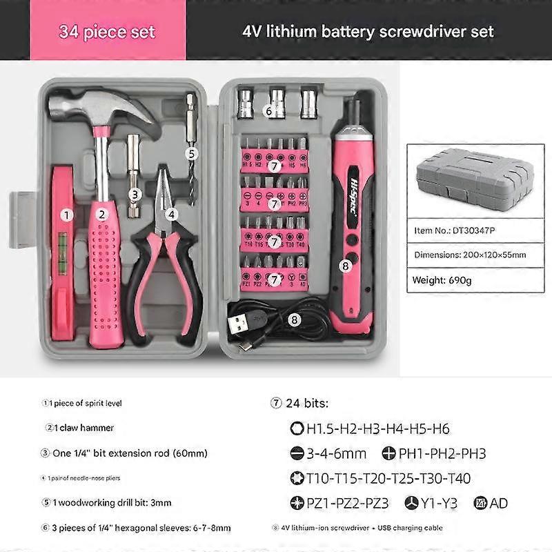 Electric Screwdriver Set, Multi-function Hand & Auto Switch Kit, Home Use