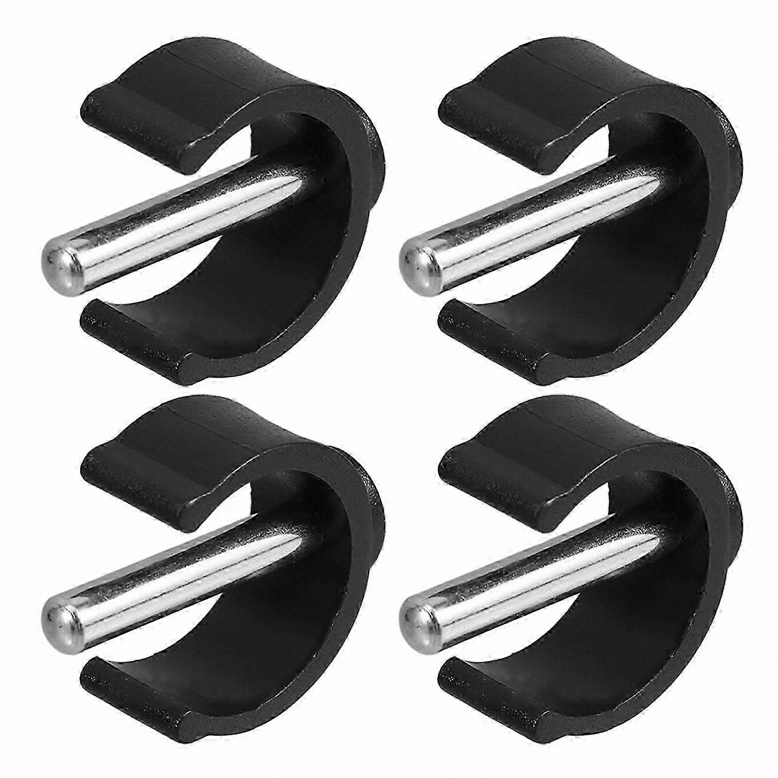 Walker C-Shape Latch Clamp, Tool-Free Assembly, Durable Black Plastic & Iron, 4 Pcs