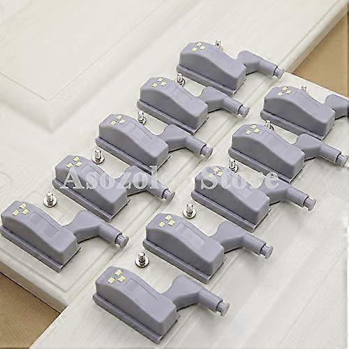Cabinet LED Sensor Light 10Pcs Cold White Hinge Lighting Set for Cupboard Wardrobe Kitchen