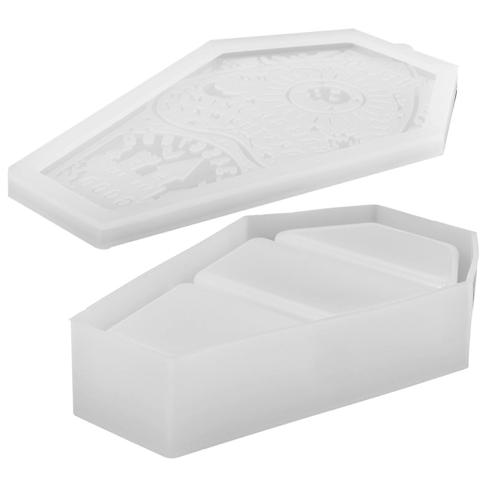 Silicone Storage Mold Coffin Display Model for DIY Use 3Pcs Creative Set