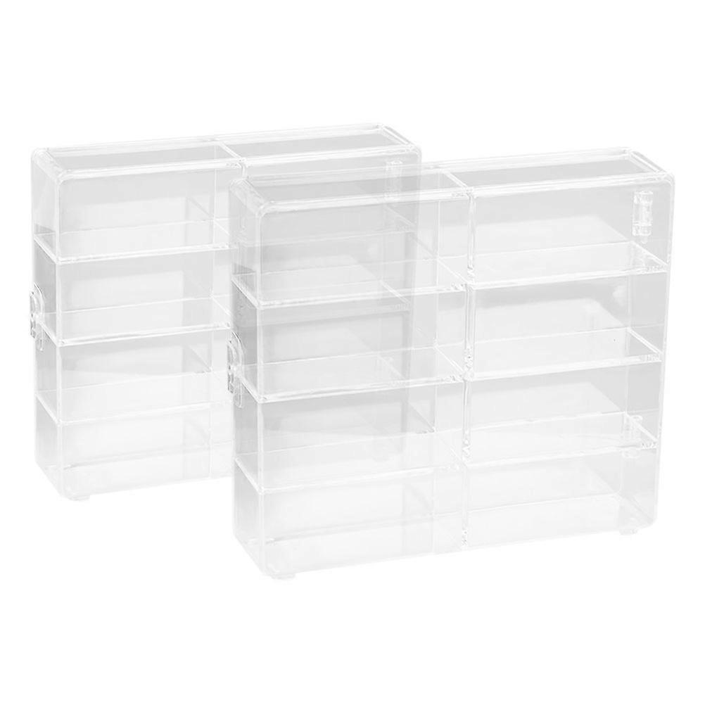 Model Display Case for Storage Use 2Pcs Acrylic Display Case with Door