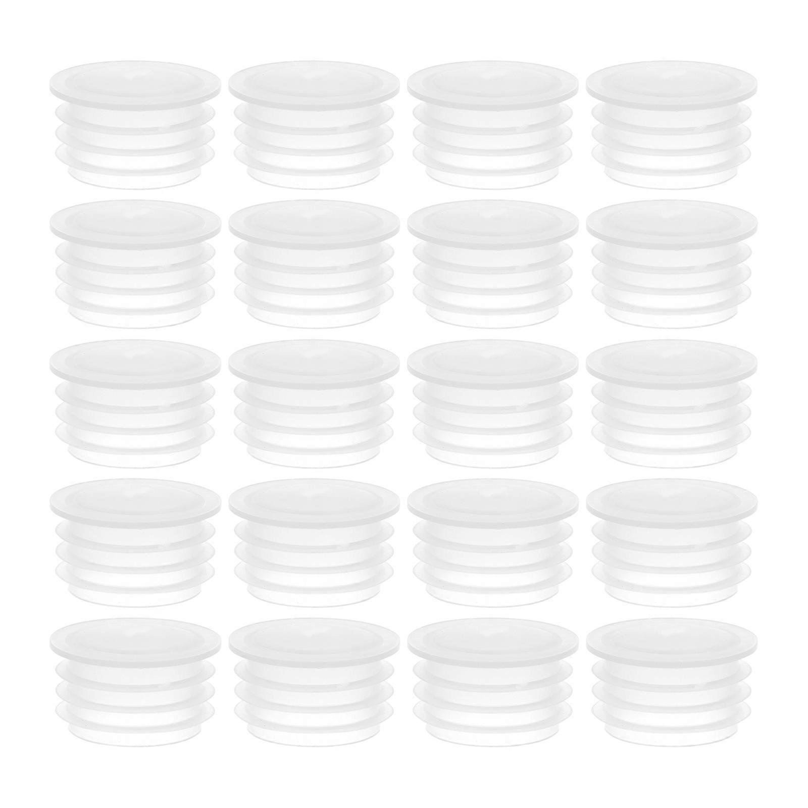 Plastic Jar Caps Replacement for Controlled Usage 100Pcs Threaded Plastic Covers