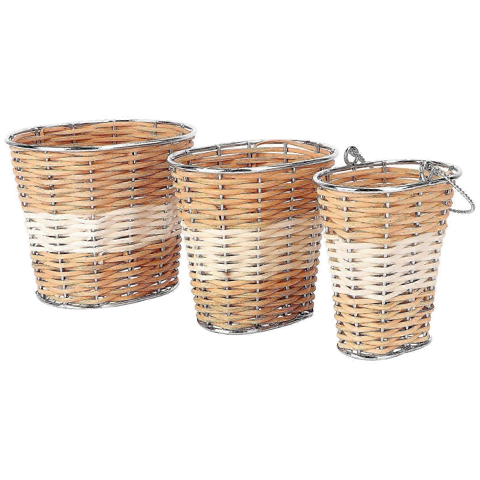 Beige Storage Basket for Multi-Purpose Storage Use 3Pcs Set