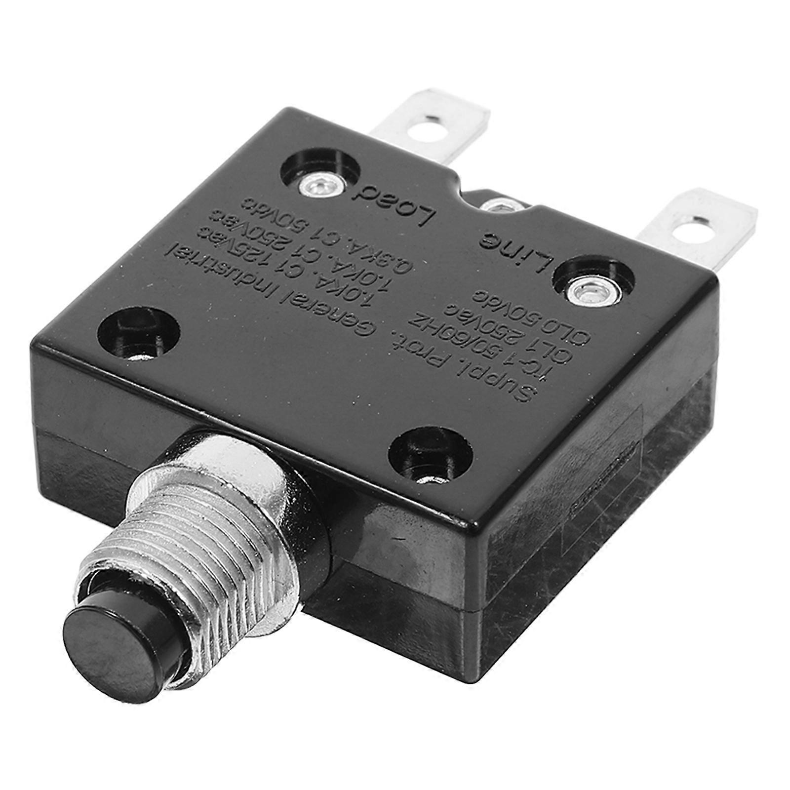 Manual Reset Circuit Breaker Push Button Overload Protector 15A for Use